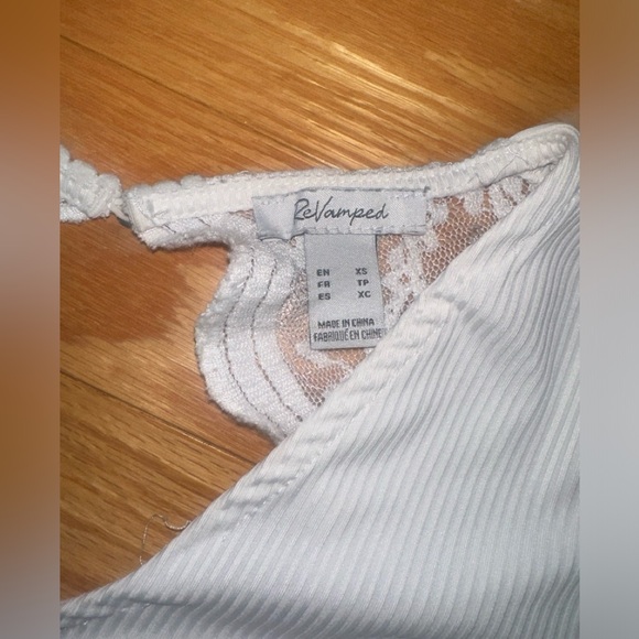 White Open Back Lace Long Sleeve Bodysuit women XS - Picture 3 of 6